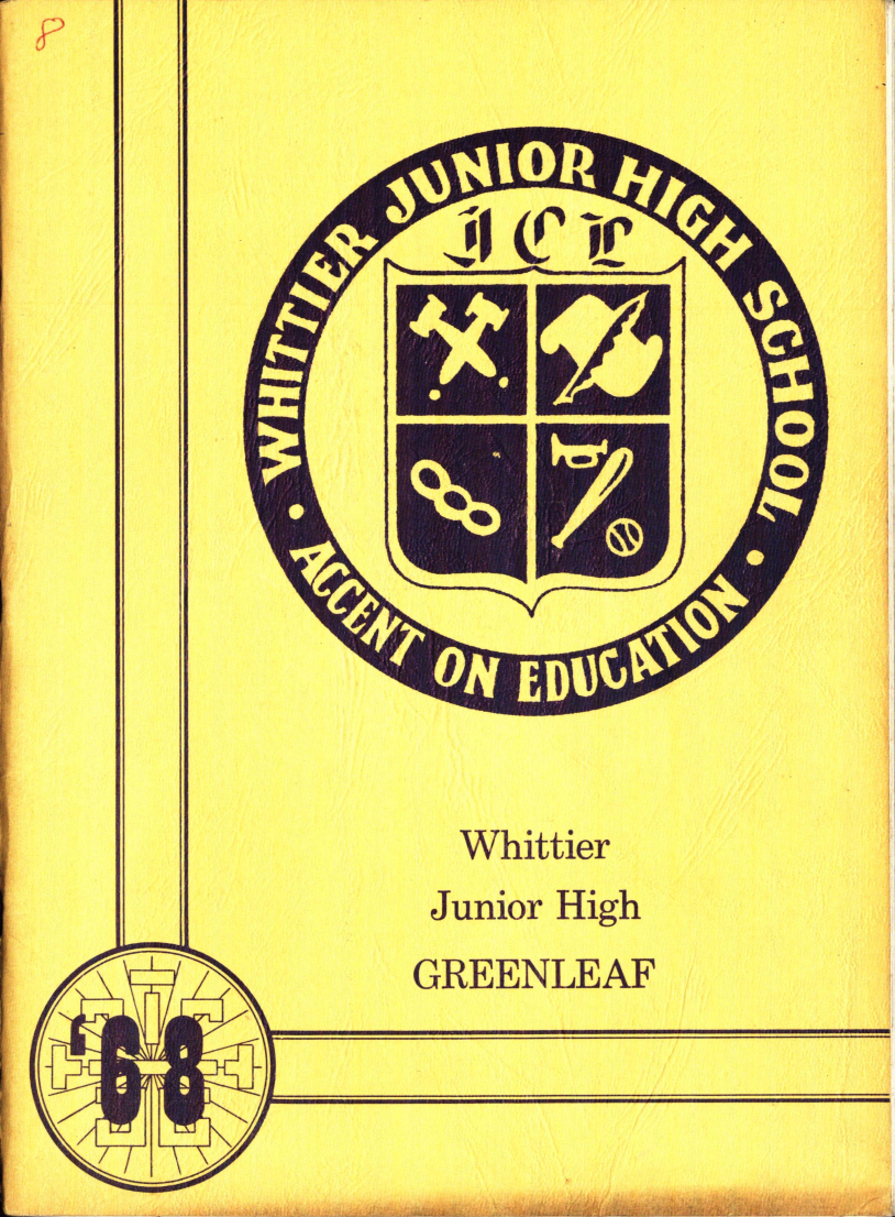 1968 Whittier Junior High Yearbook